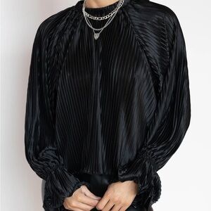 Black Pleated Top